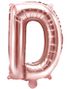 Rose Guldfärgade Bokstavsballonger A-Z - 35 cm