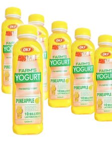 1801872000_520 st OKF Farm's Yoghurt Ananas - Drickyoghurt med Ananassmak - Helt Låda 20x350 ml (Korea)
