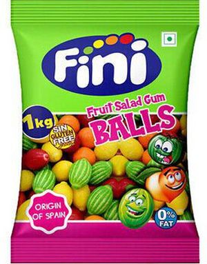 1 kg Fini Fruits Bubblegum - Forskjellig Fruktformet Tyggegummi 