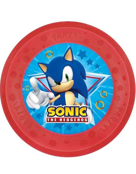 Sonic the Hedgehog - Gjennbrukbar Tallerken i Plast 21 cm