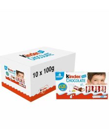 10 stk 8-Pakninger Kinder Sjokolade - Hel Eske 1 kg