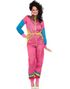 80's Fargeblokk Ski Joggedress Kostyme til Dame - X-Large