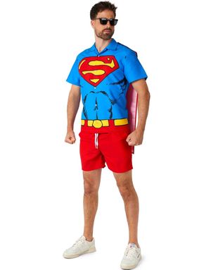 Superman Skjorta Med Kappa Och Shorts Till Herr - Suitmeister