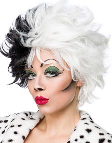 Diva Cruella - Svart och Vit Peruk