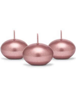 50 stk Metalliskt Rose Gullfärgade Flytljus 4 cm
