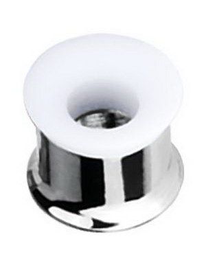 Piercing Tunnel med Vit Kant Ytterst