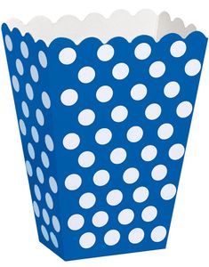 8 st Polka Dots Bägare i Royalblått och Vitt