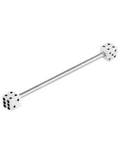 Lucky White Dice Industrial Barbel - 1.6 x 34 mm