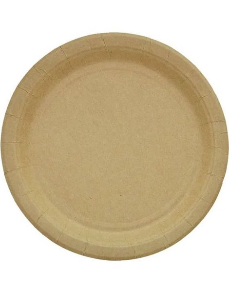 10 st Små Miljövänliga Komposterbara Kraft Papperstallrikar 18 cm