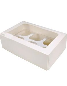 5 Stk Vita Muffinsaskar - Varje Håller 6 Muffins