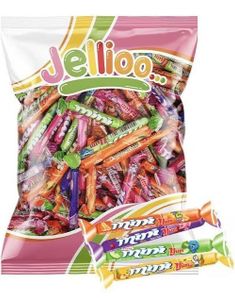 1 kg Mini Yum Chewy Sticks - Karamellstänger med Olika Fruktsmaker