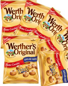 12 stk Werthers Original SOCKERFRIA Karameller - Hel Låda