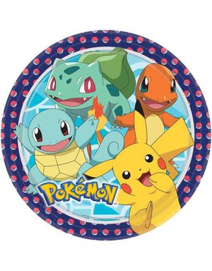 8 stk Pokémon Tallerkener 23 cm