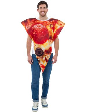 Pizzakostyme med Fotorealistisk Print - OneSize
