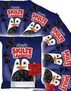 30 st Pingvin Skilte Lakrits - Godisskylt Med Stark Salt Lakritssmak - Hel Låda 3,3 kg