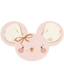 20 stk Rosa Museformede Servietter 31x26 cm