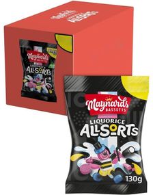 12 stk Maynards Bassetts Liquorice Allsorts / Engelsk Lakris Konfekt - Hel Eske 1,56 kg