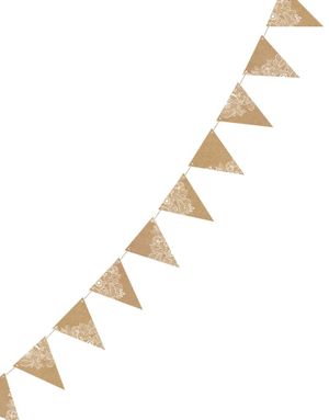 Brunt Vimpelbanner med Blondemotiv 210 cm
