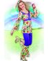 Festive Flower Girl - Hippiekostym Till Dam