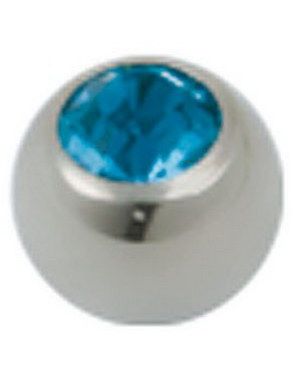 Single Diamond Turquoise - 3 mm Titankula till 1,2 mm stång