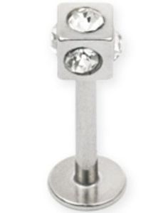 Tuff Labret med Fyrkantig Kula med Klara Stenar