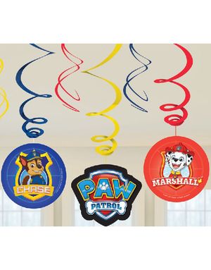 6 stk Hängande Dekorationer med Pappmotiv - Paw Patrol