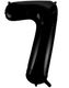 Talet 7 - Svart JUMBO Folieballong 86 cm