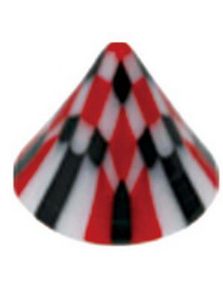 Ruter Black/Red - 3 mm Akrylkula till 1,2 mm stång