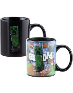 Licensierad Minecraft-bild/färgförändringsmugg med creeper-motiv 300 ml