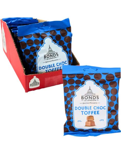12 stk Double Choc Toffee - Bonds of London - Hel Eske 1,2 kg (UK)