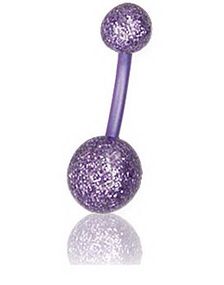 Zircon UV Lila - Navelpiercing i Titan