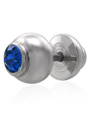 Fejkpiercing med Blå Sten