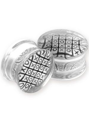 XOXO - Genomskinlig Piercing Plugg