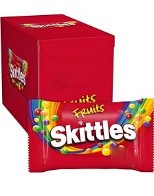 36 stk Skittles Original - Tyggepastiller med Forskjellige Fruktsmaker 45 gram - Hel Eske 1,62 kg