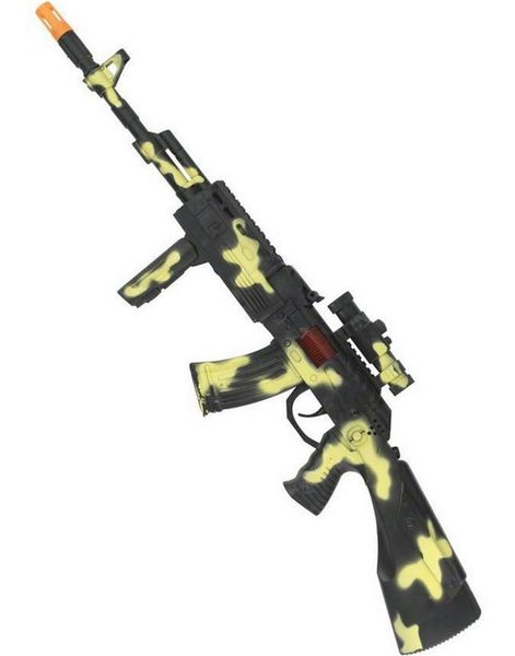 Army Machine Gun med Rörelse & Ljud - 60cm Maskeradtillbehör