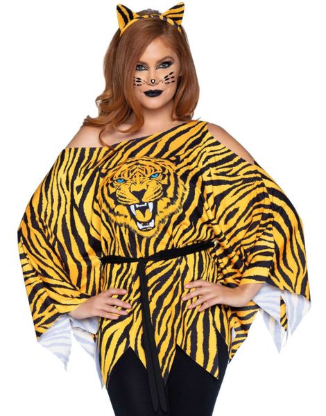 Tiger Poncho Set Till Dam - OneSize