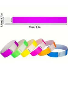 600 stk Nummererte Tyvek Festivalarmbånd / Entrearmbånd - Multifarget