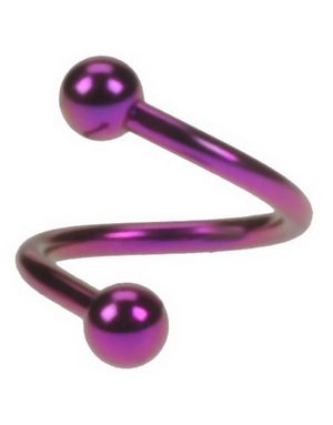 Twister - 1,2 x 8 mm Lila Ögonbrynspiercing