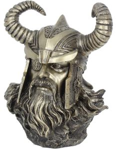 Odin Byste - Bronsfärgad Figur 21 cm