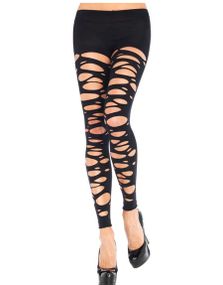 Torn Up Look - Svarta Tights