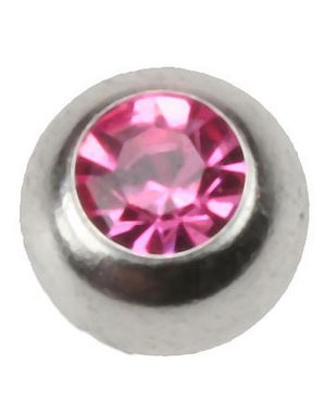 Glitrende Rose - 4 mm Stålkula till 1,2 mm stång