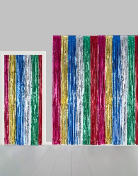 Flerfarget Shimmer Dørforheng 240x100 cm