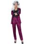 Unisex Mørk Rosa Zebramønstret 80-talls Kostymedress