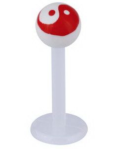 Yin Yang Labret - Vit/Röd