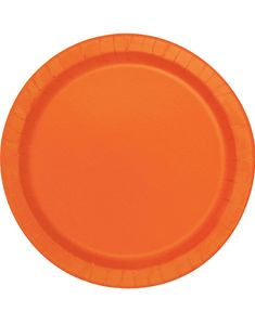 20 st Orange Små Papptallrikar 17 cm