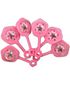 6 st Rosa Skallror 6,5 cm