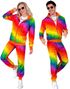 Pixelert Regnbuefarget Grilldress til Voksen - XL