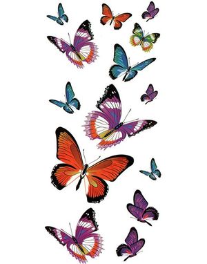 Butterflies - 14 stk Tatoveringer (Fake Tattoo)