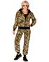 80-talls Grilldress med Skinnende Gullfarget Tigermotiv til Voksen