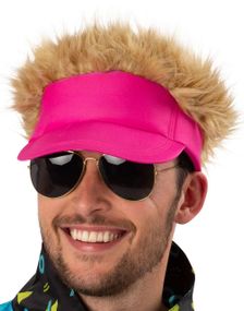 80s Rosa Solskjerm med Hår